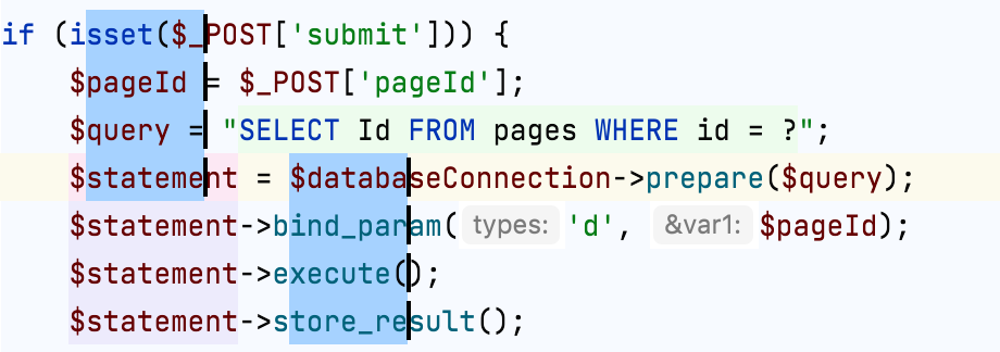 PhpStorm: Selecting multiple rectangular fragments of text with the mouse