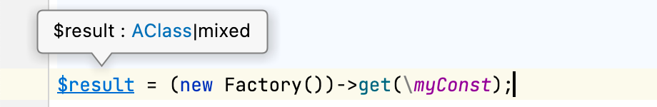 Method return type overridden via global constant