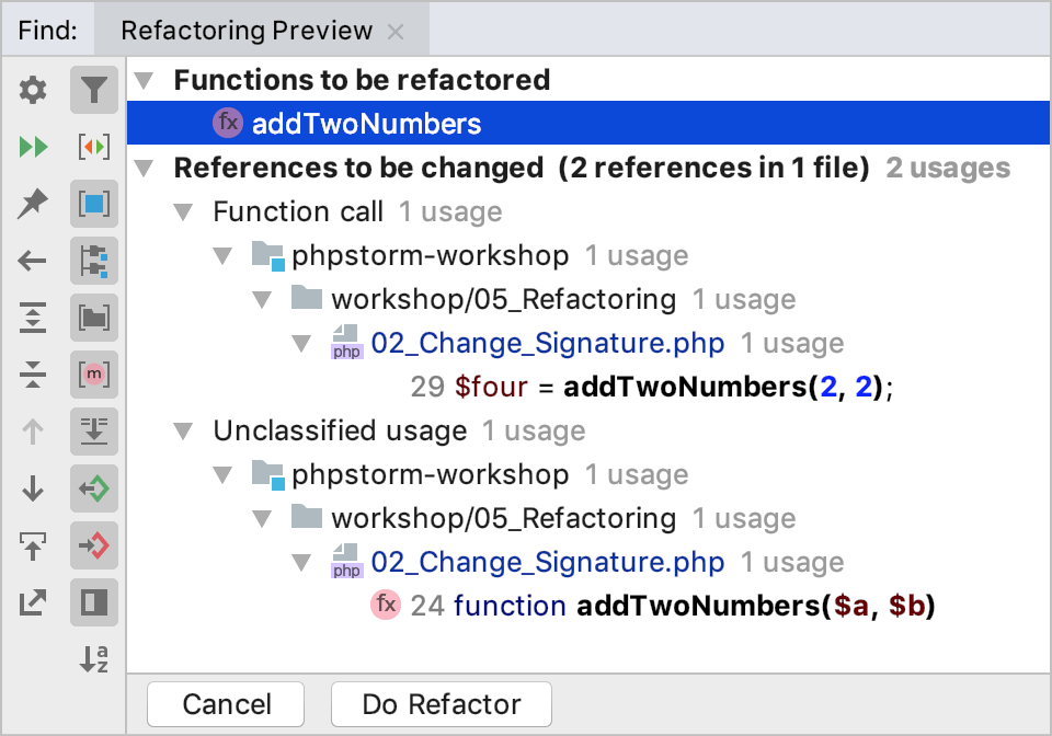 Refactoring preview