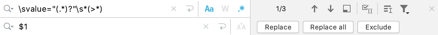 Numbered regex capturing group