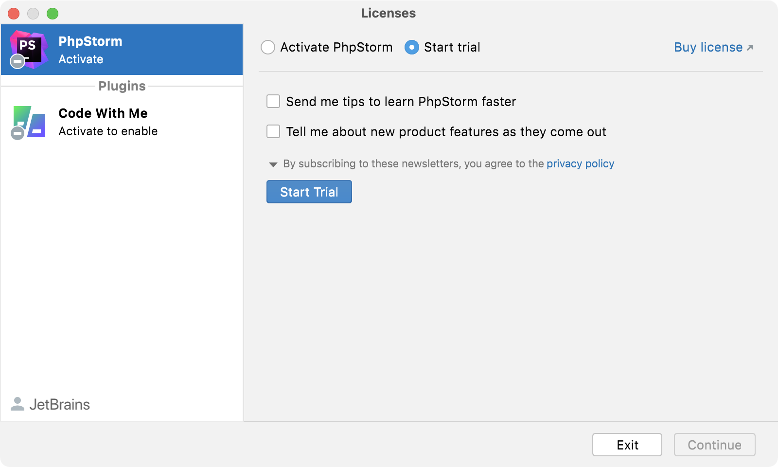 Webstorm activation code