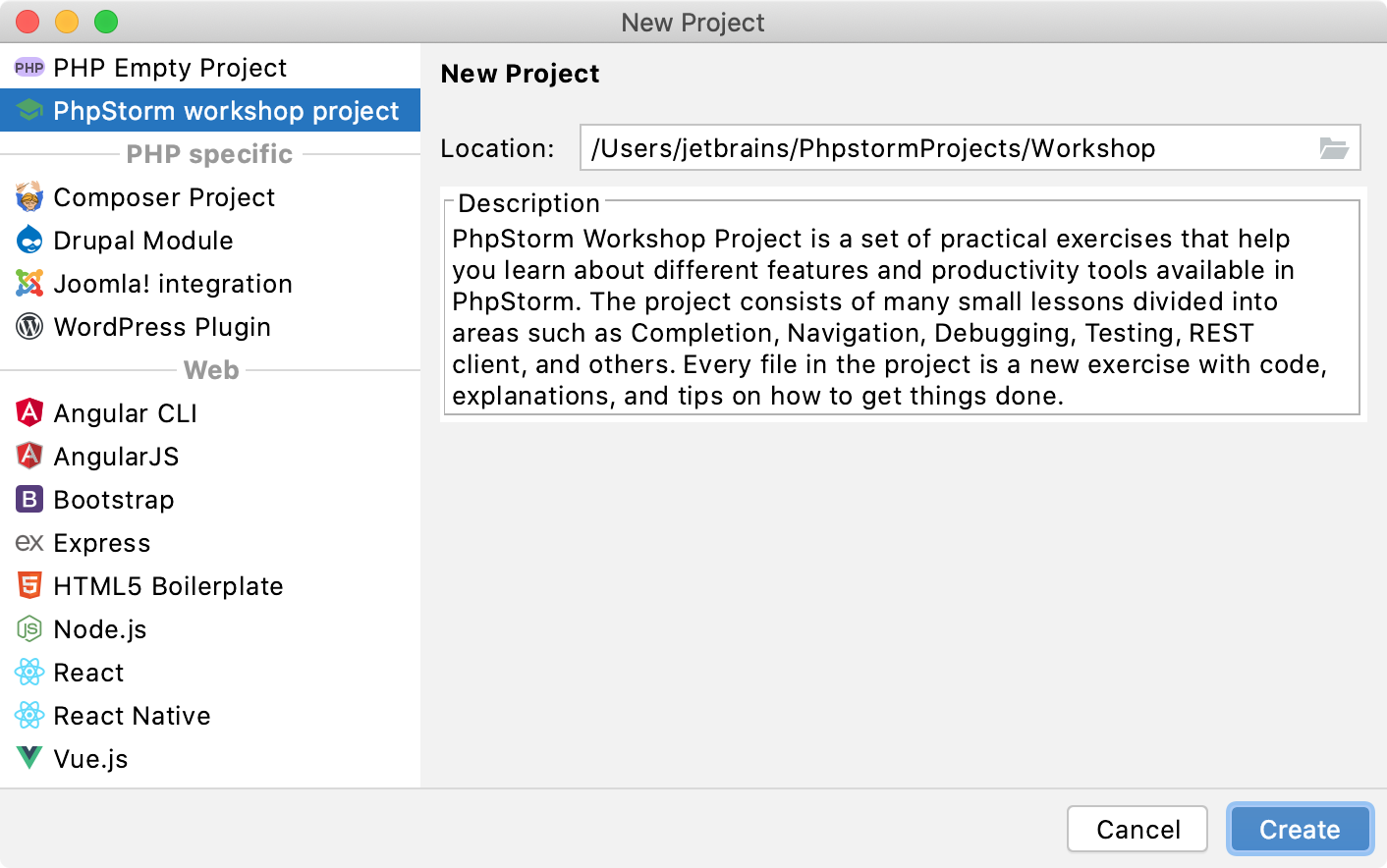 Create workshop project from New Project dialog.png