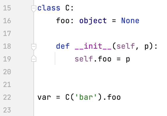 example of adding a type hint for a class attribute (Python 3)