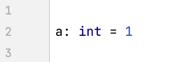 example of adding a type hint for a variable (Python 3)