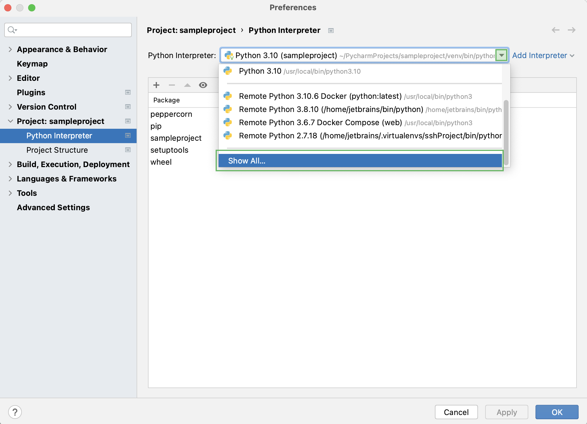 Install packages pycharm