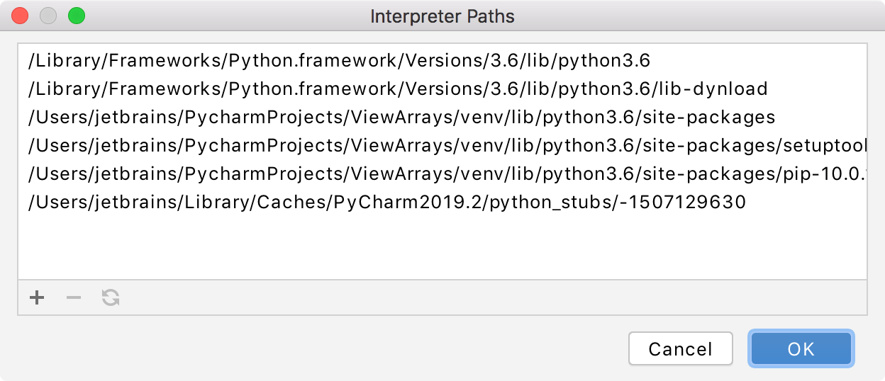 Interpreter paths