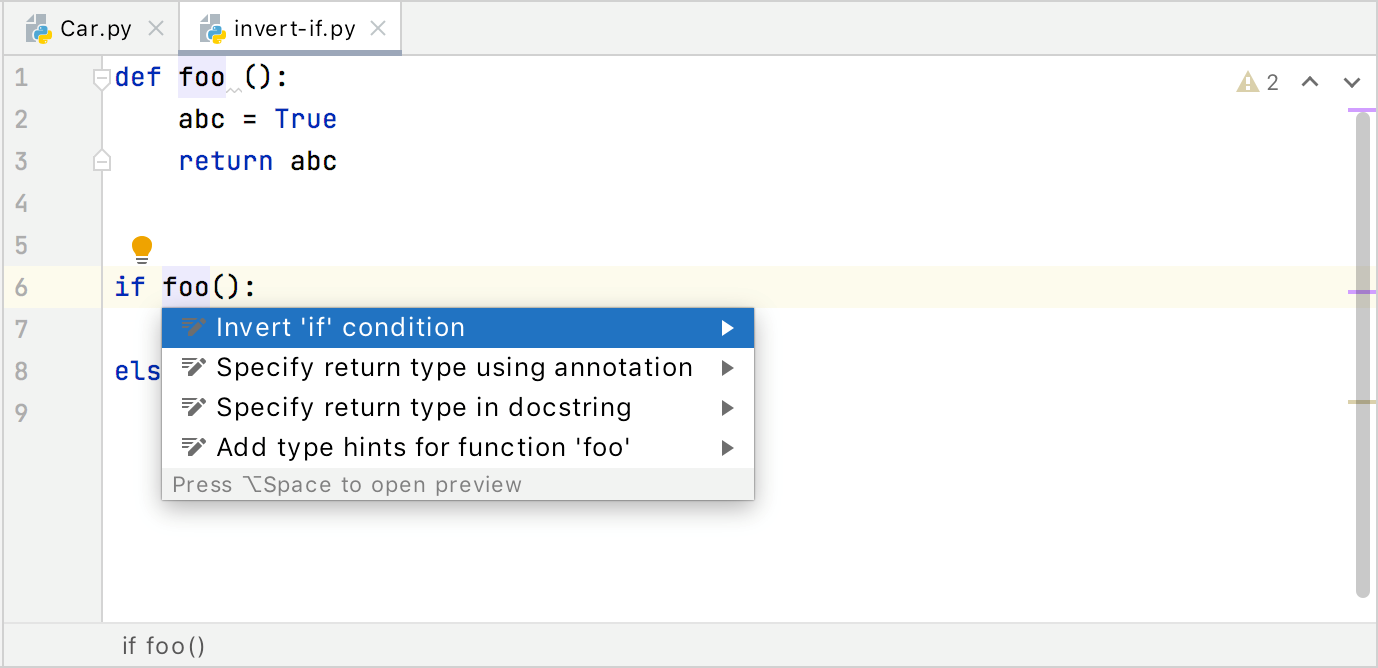 Inverting an if statement