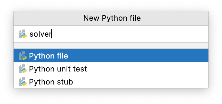 Creating a new Python file