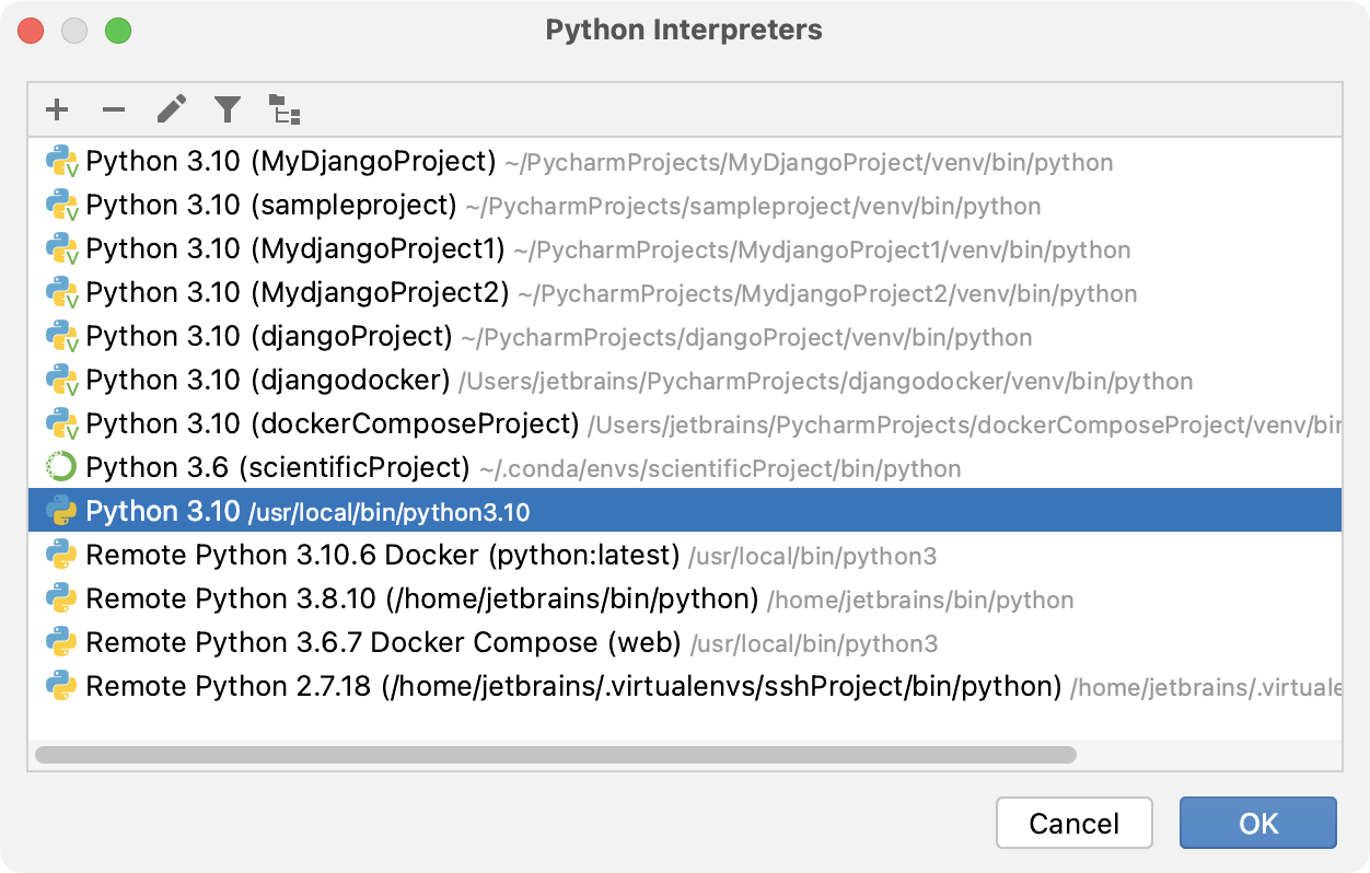 Как выбрать интерпретатор python