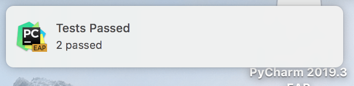 System notification on macOS