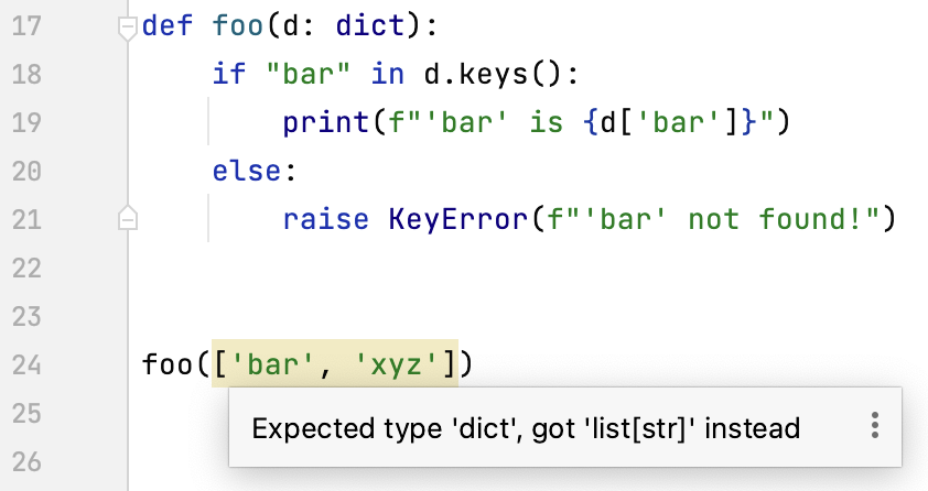 Function argument type validation