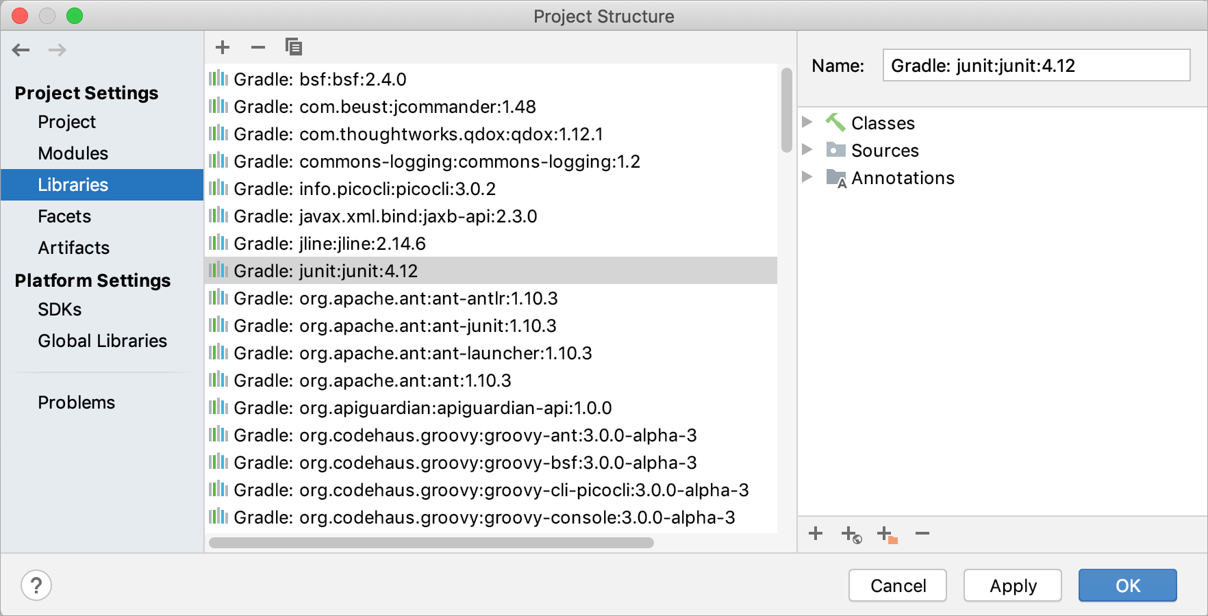 Libraries And Global Libraries IntelliJ IDEA