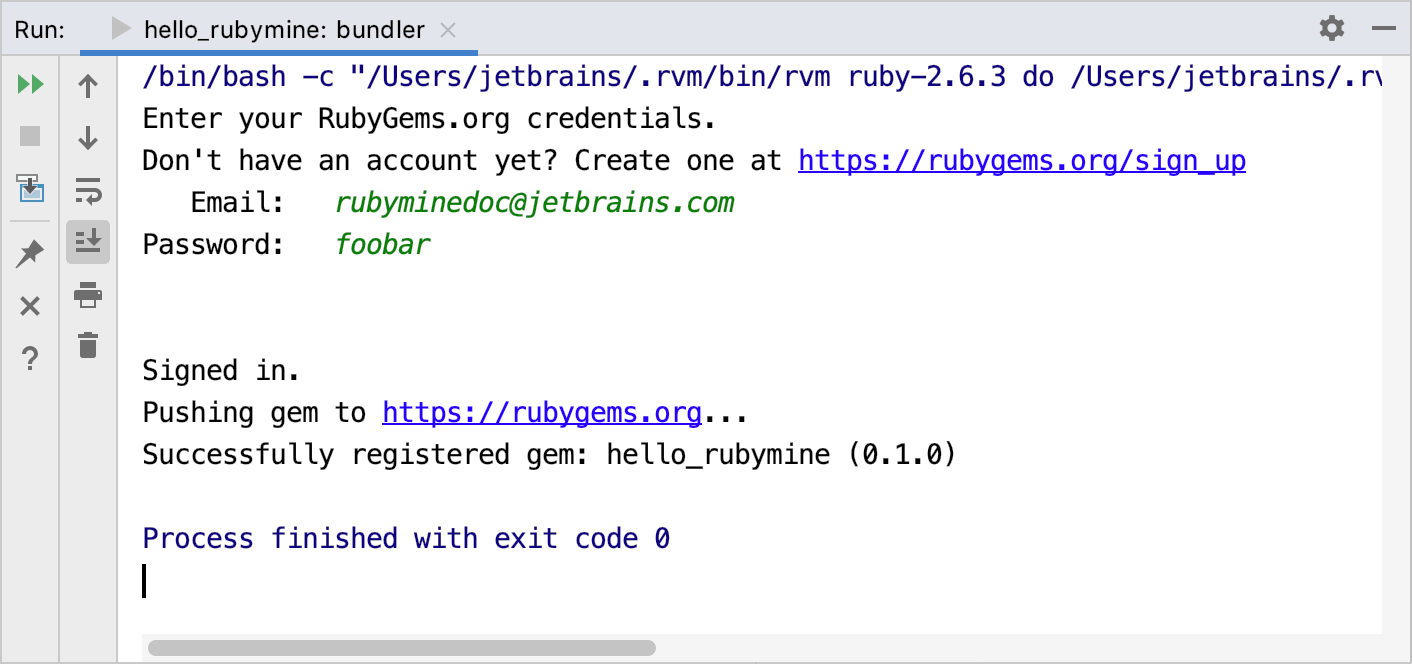 Push gem to RubyGems