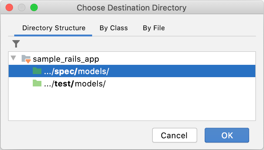 Choose Destination Directory