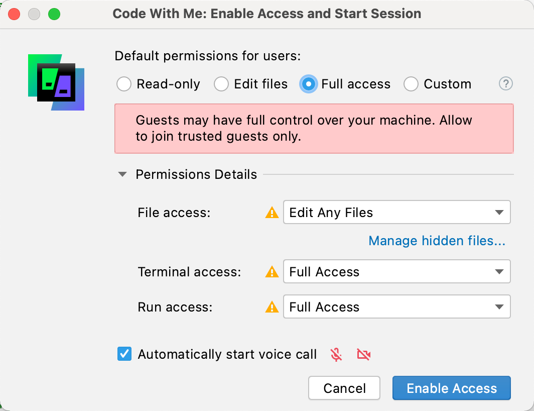 Full access permissions