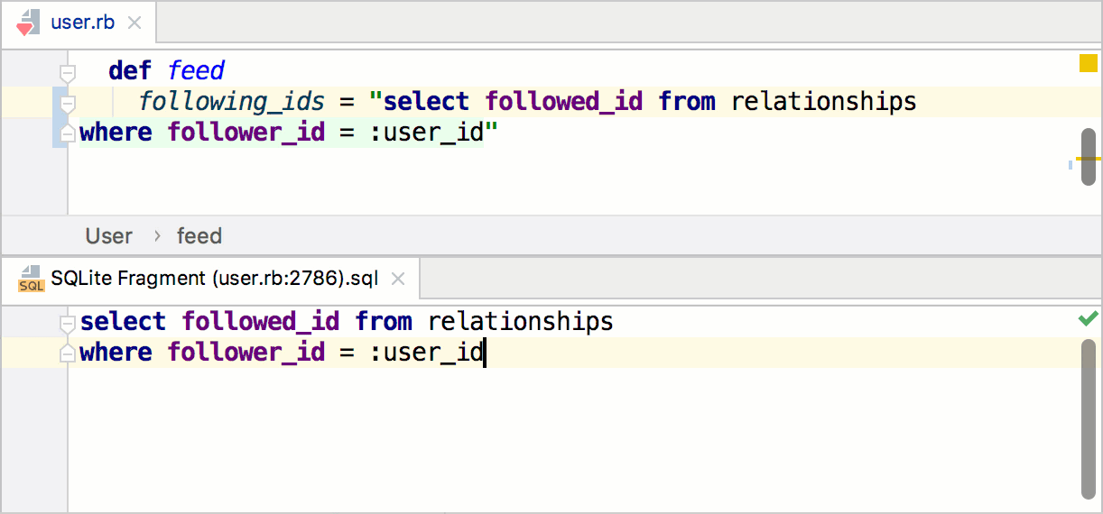 Edit the injected SQL query in the dedicated editor