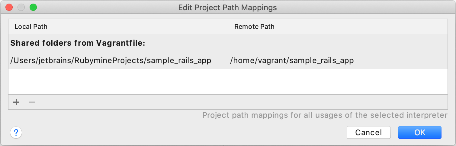 Edit Project Path Mappings