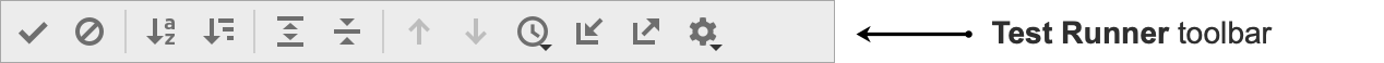 the Test Runner toolbar