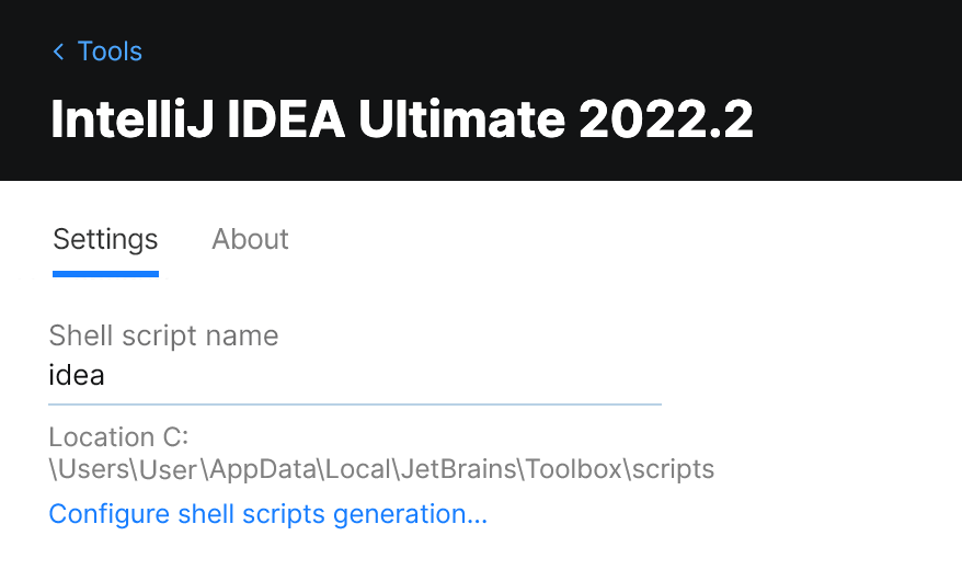 Toolbox App IntelliJ IDEA Ultimate Settings