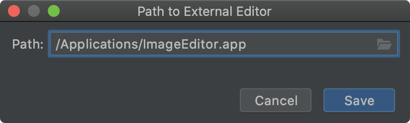 Specifying the path to an external editor