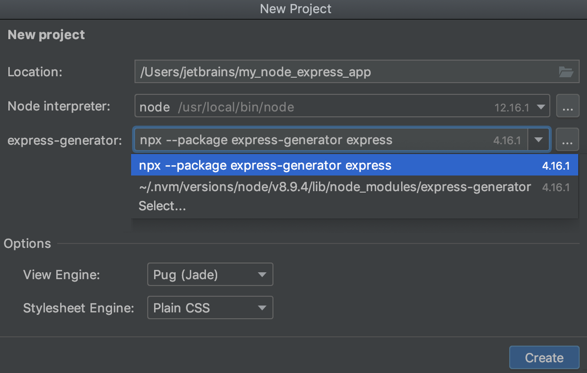 Select express generator