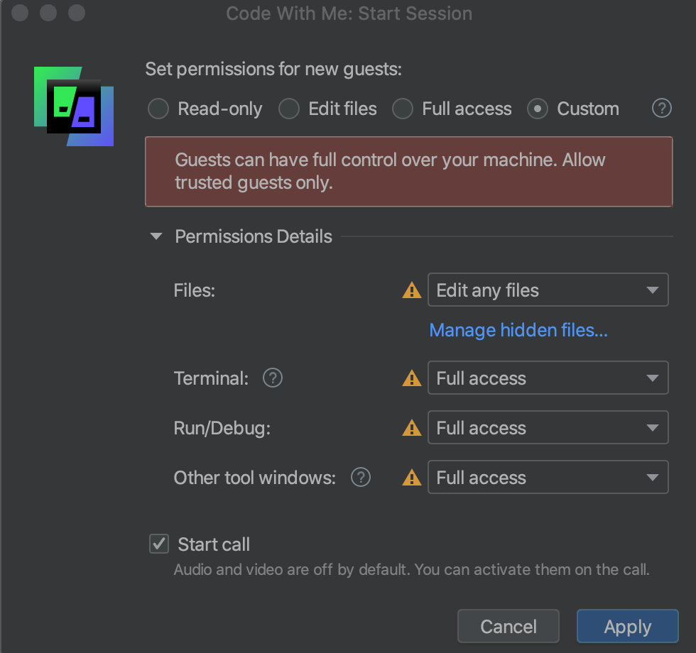 Custom permissions