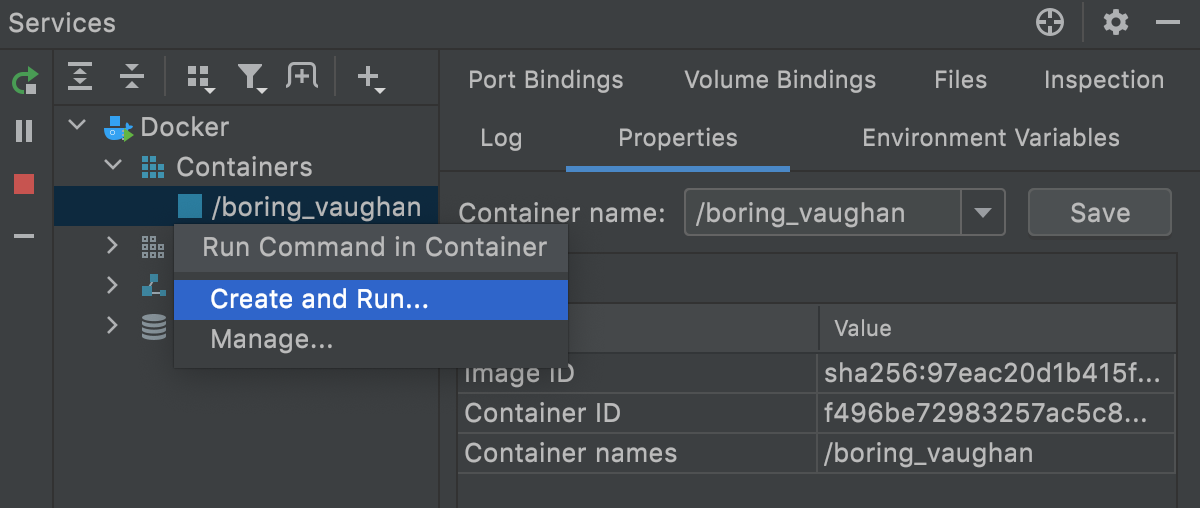 Execute a command in a running container