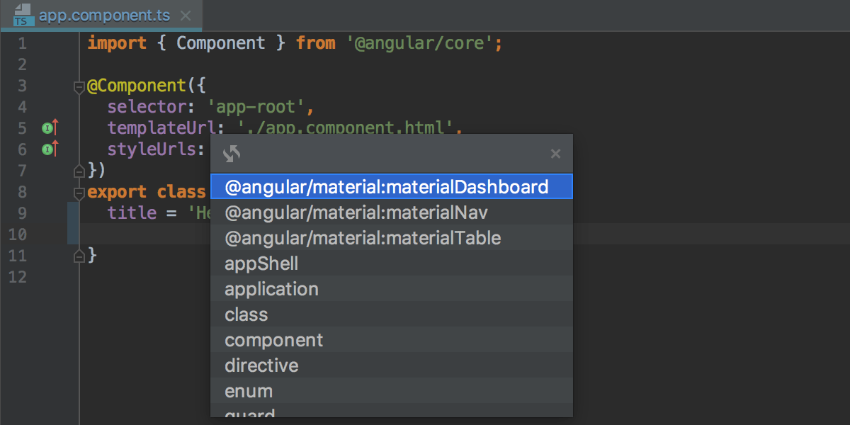 Choosing Angular Schematic