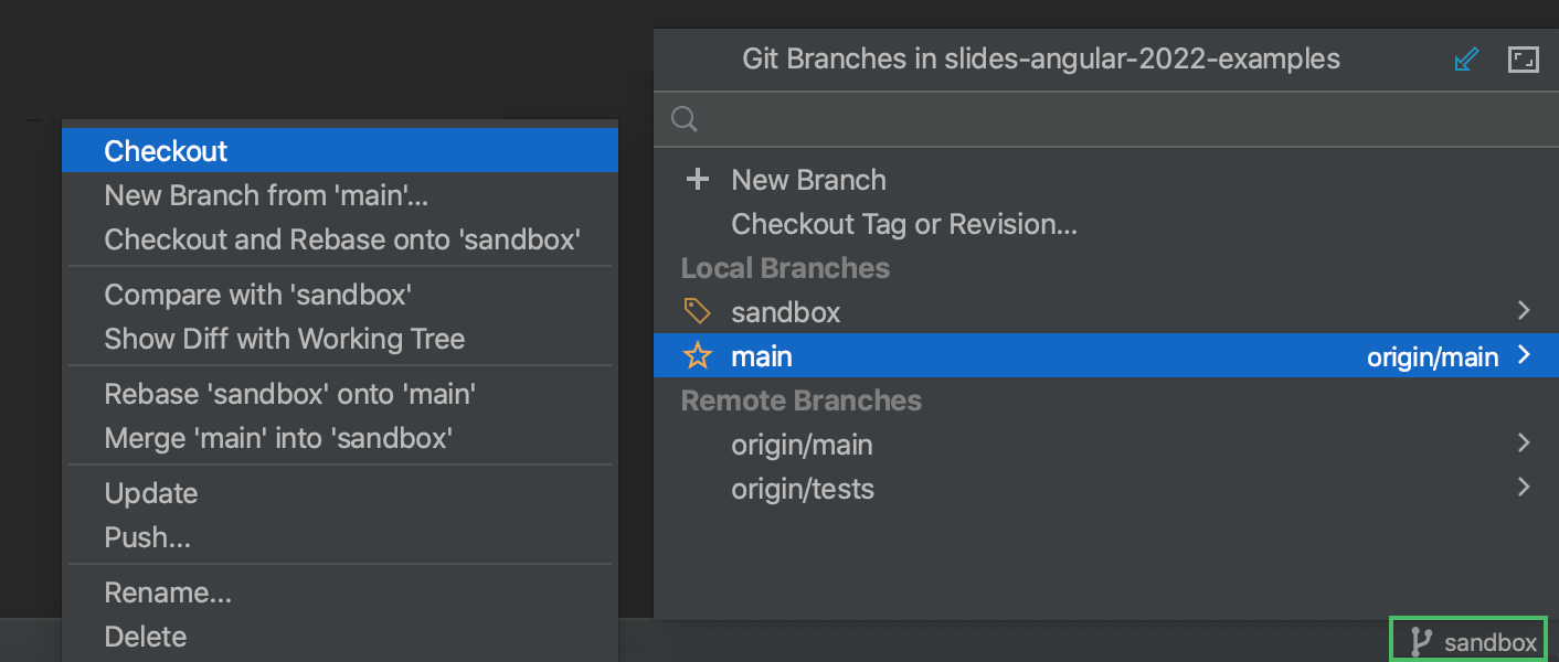 Git widget