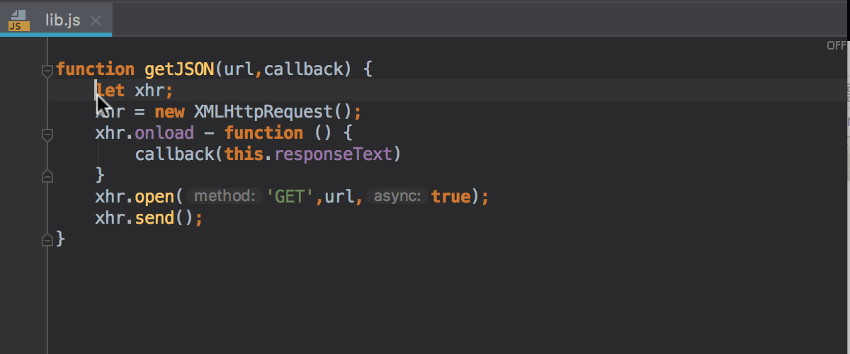 Merging a variable declaration with its initialization using an intention action