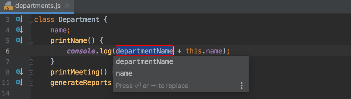 Introduce Constant: select the name