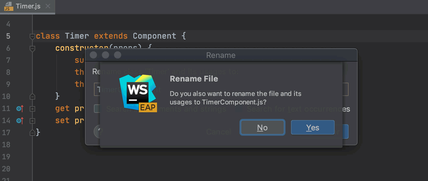 Rename refactoring for classes: renaming the file accordingly