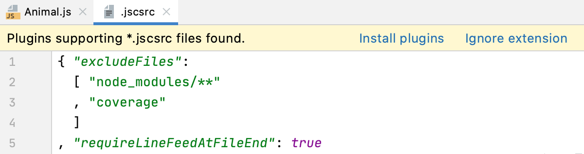 RubyMine suggests installing JSCS plugin