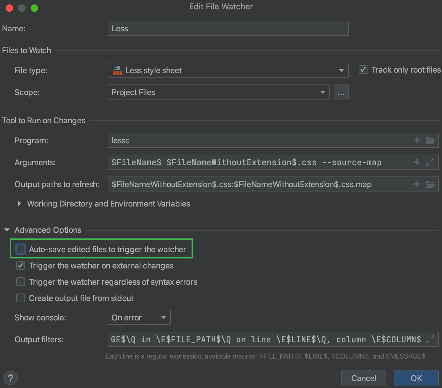 Sass SCSS And Less PhpStorm