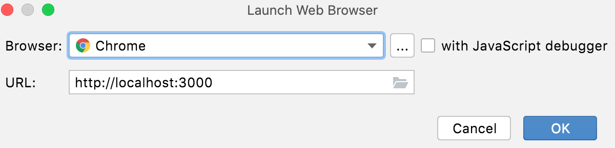 Before-launch task: open browser