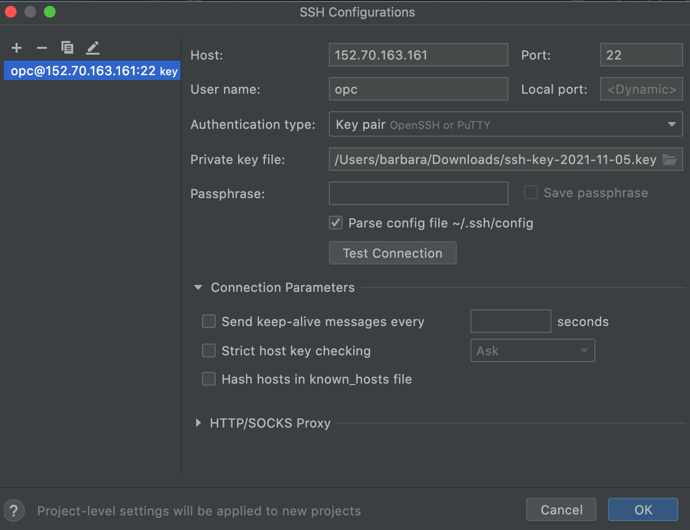 SSH configuration