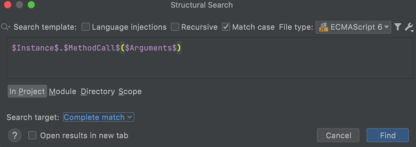 webstorm find and replace