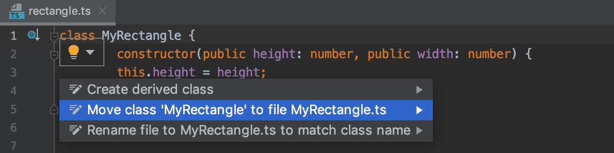 Moving a class to a file keeping the names in compliance