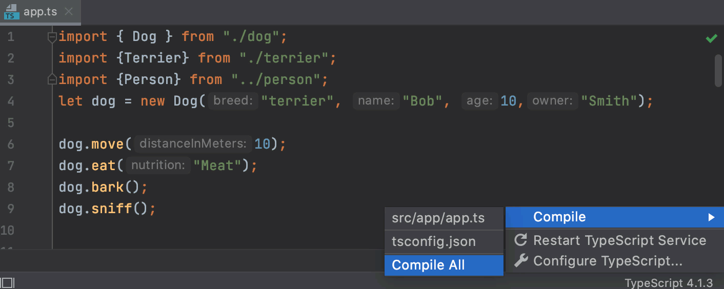 TypeScript: monitor compilation errors