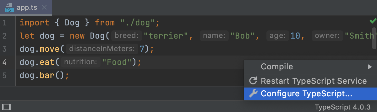 TypeScript widget