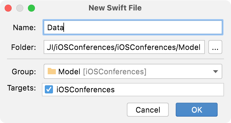 Create a new Swift file