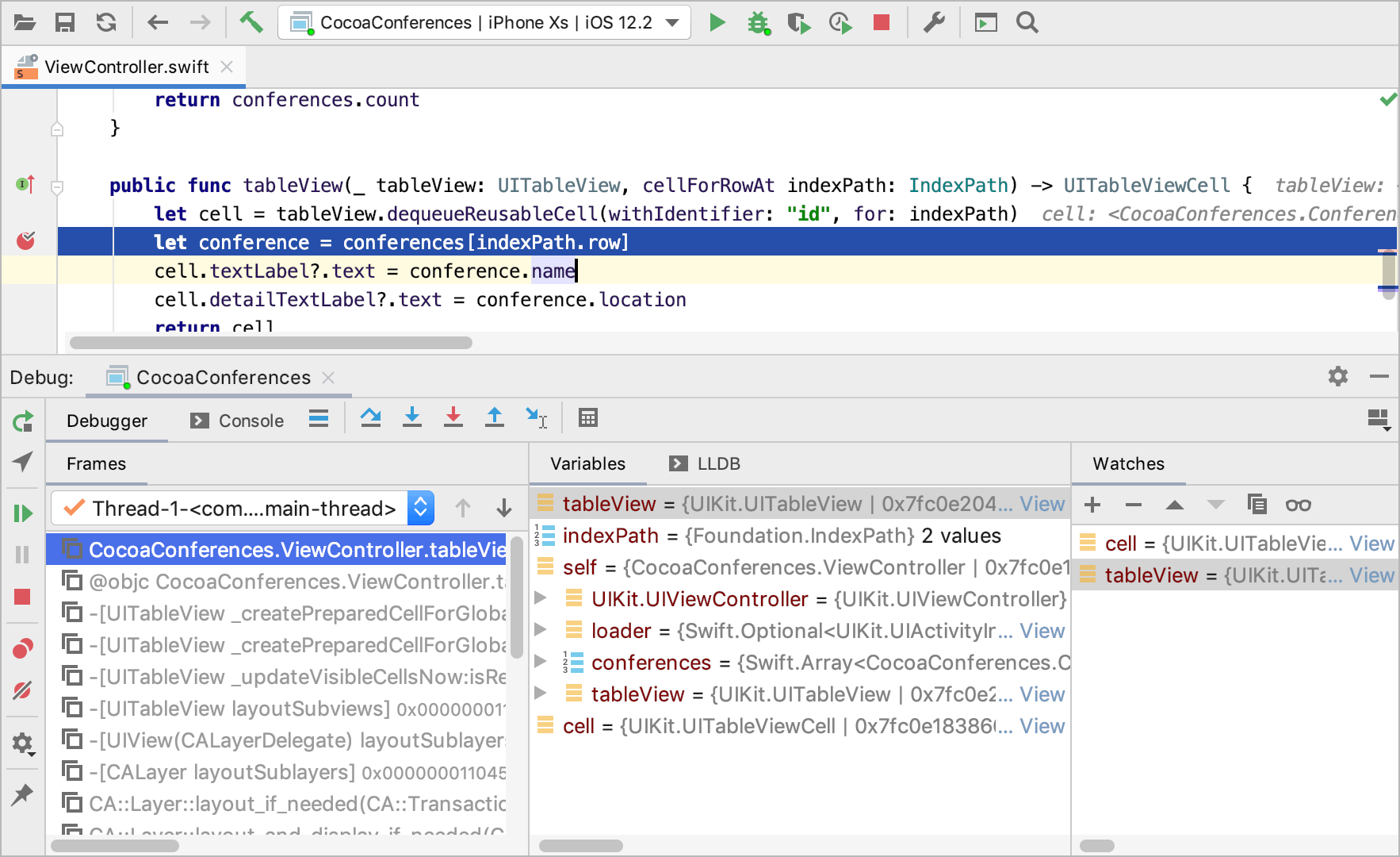 Debug tool window Debug tool window