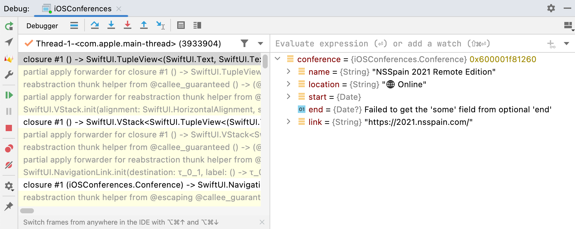 Debug tool window overview Debug tool window overview