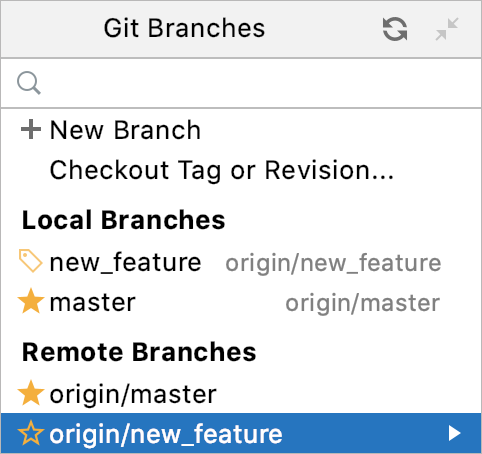 Remote Git branch