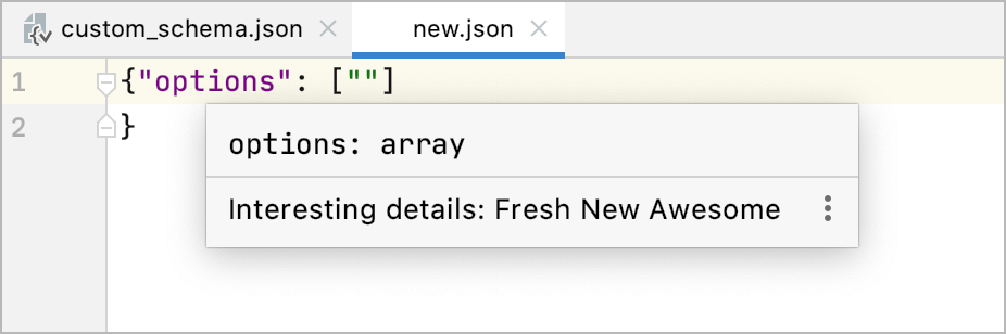 No formatting in documentation for JSON schema definitions with description property