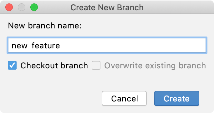 New Git branch