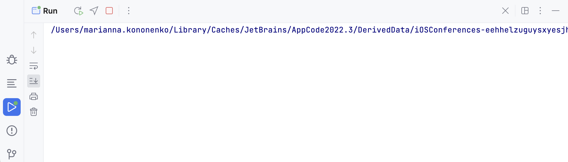 Run tool window Run tool window