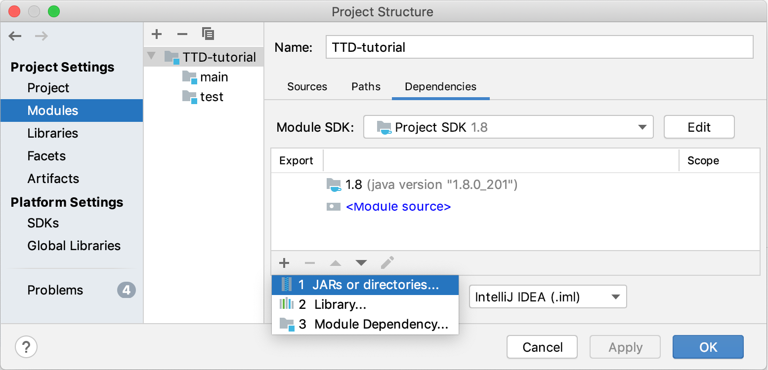 How to debug Jar file INTELLIJ idea. Default External Module dependency. Add by Module 2.