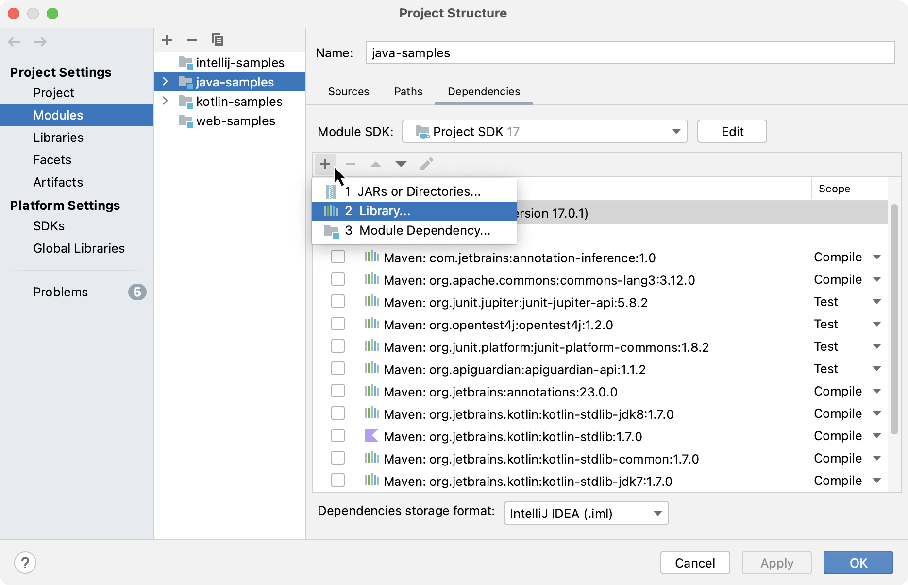 Module structure settings | IntelliJ IDEA Documentation