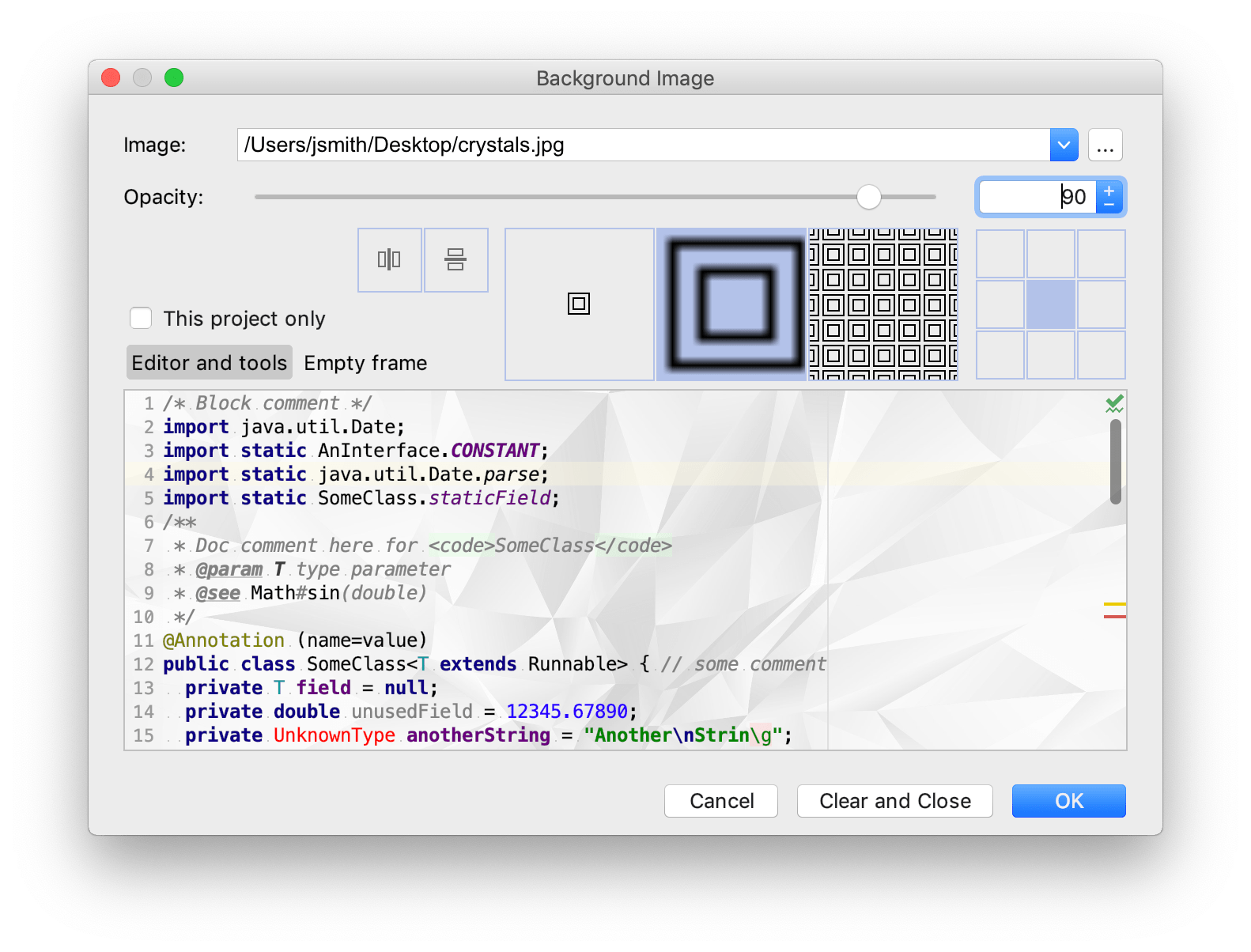 Background image | IntelliJ IDEA Documentation